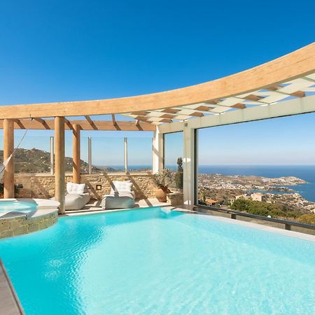 Minimalist Mediterranean Blue Key Villa With Sea View & Infinity Heated Pool Agia Pelagia  Buitenkant foto