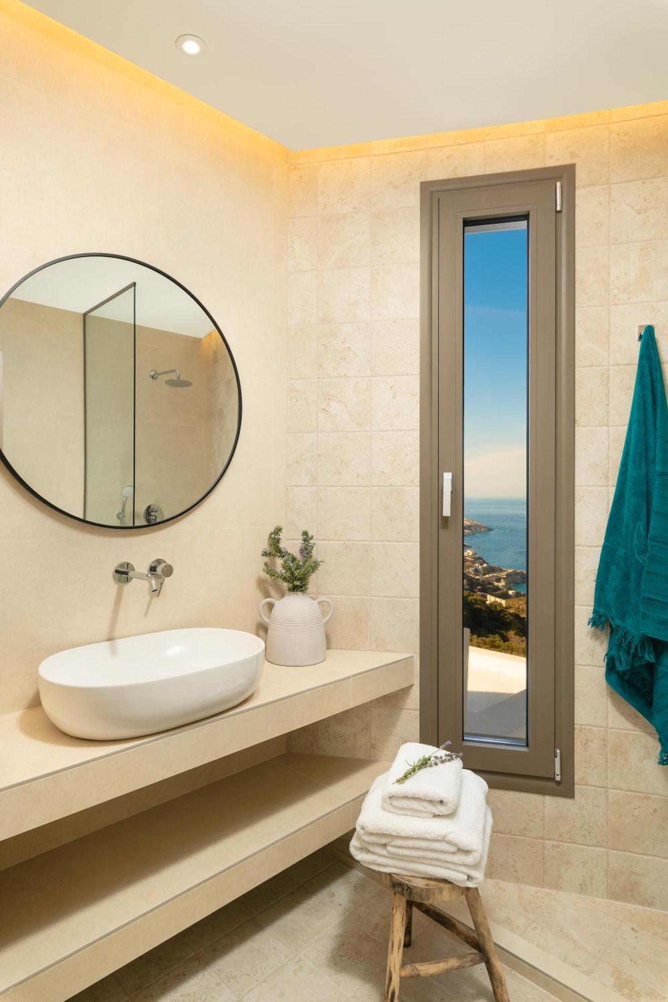 Minimalist Mediterranean Blue Key Villa With Sea View & Infinity Heated Pool Agia Pelagia  Buitenkant foto