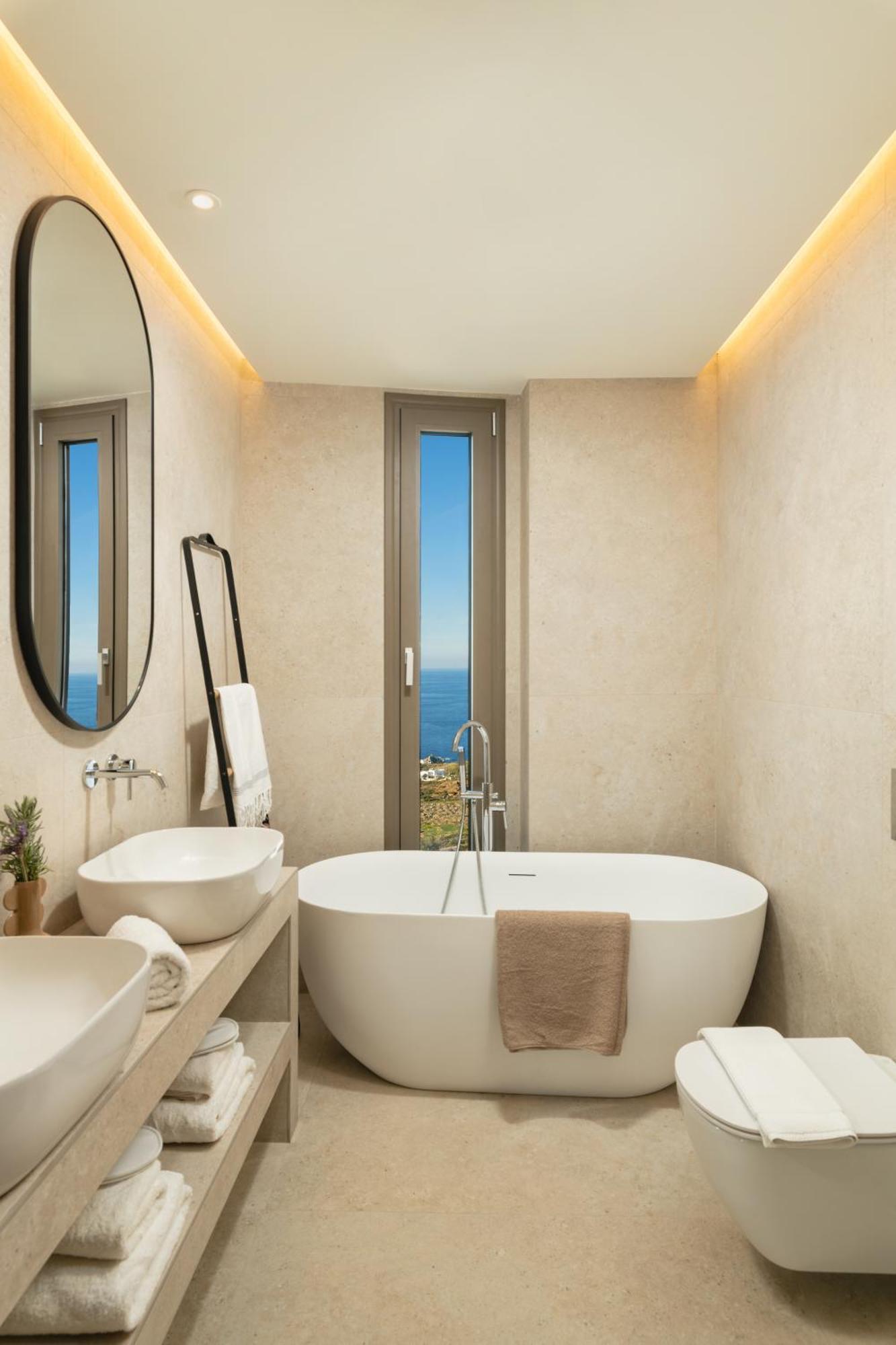 Minimalist Mediterranean Blue Key Villa With Sea View & Infinity Heated Pool Agia Pelagia  Buitenkant foto